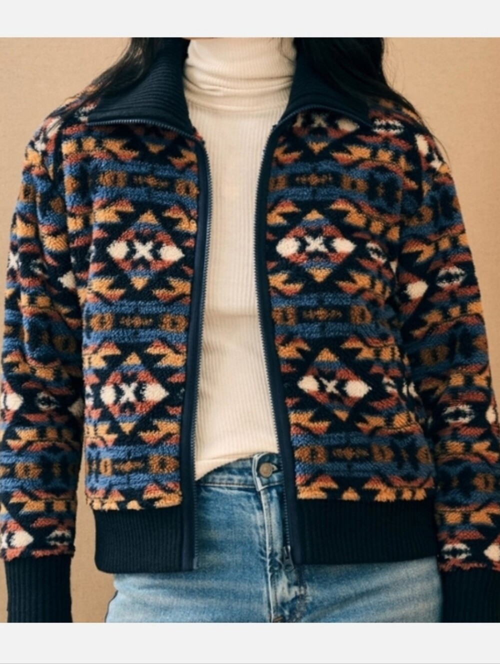Faherty Thunder Voice Eagle High Pile Fleece Jacket Four Eagles